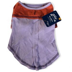 NWT YOULY purple dog t-shirt tee S